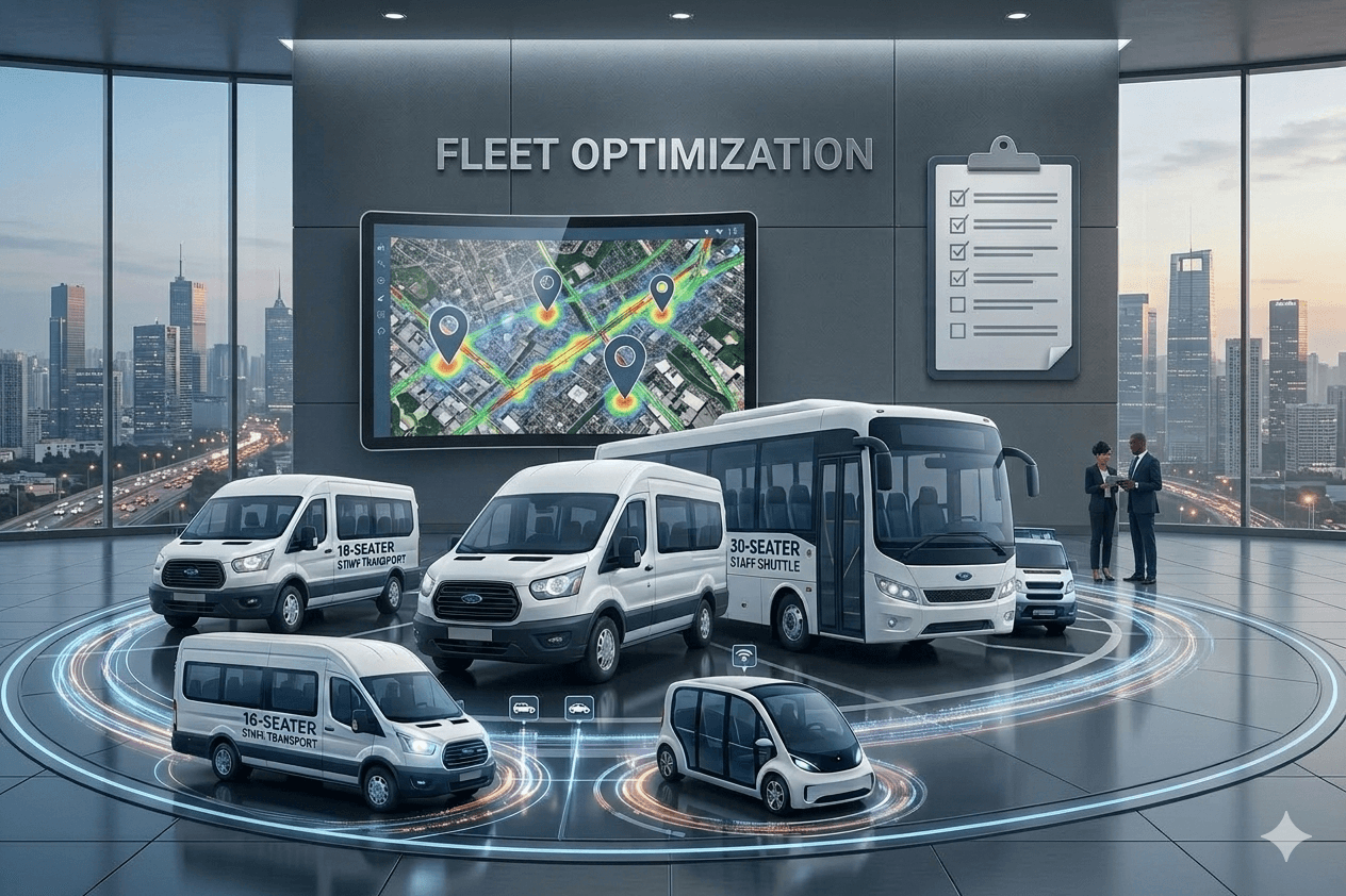 Modern enterprise campus representing managed transportation operations