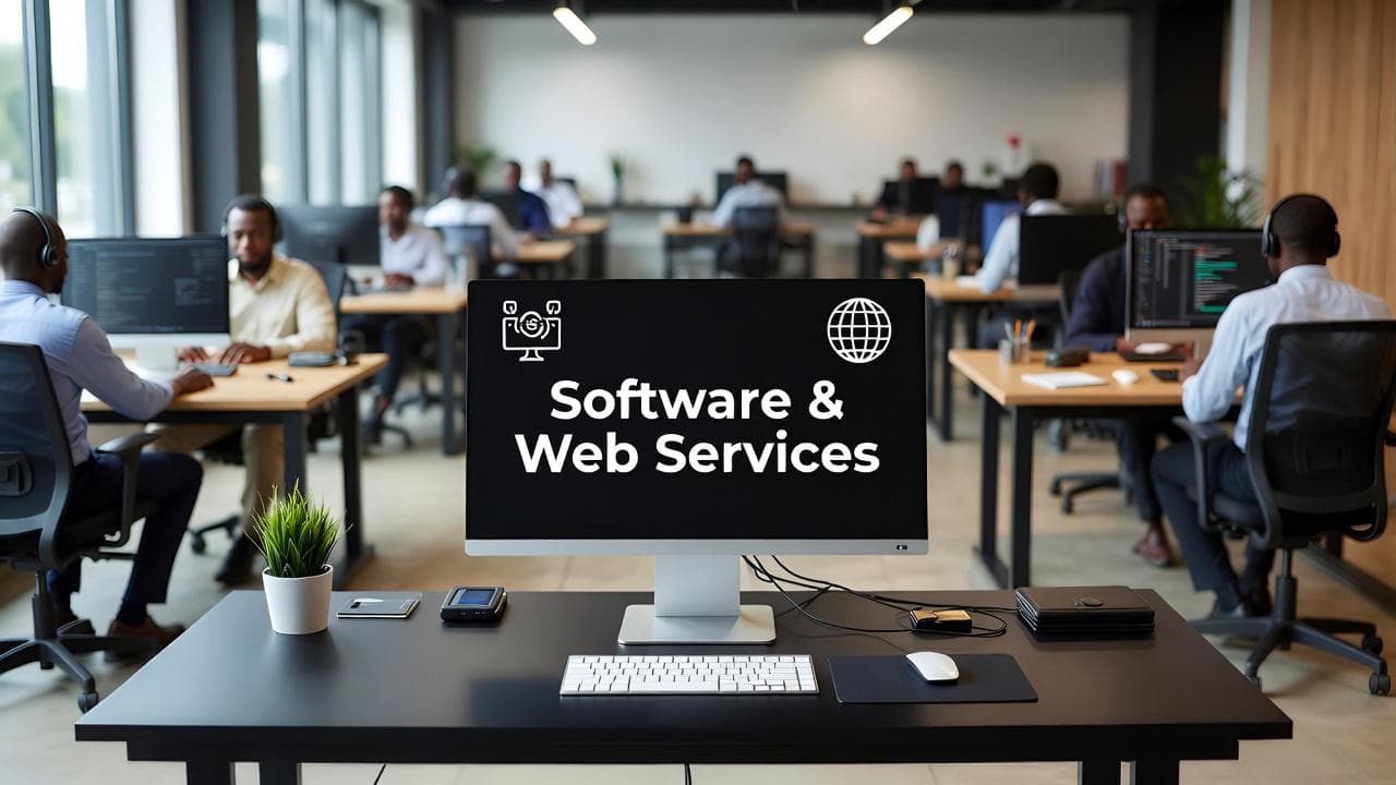 Software engineering team coding