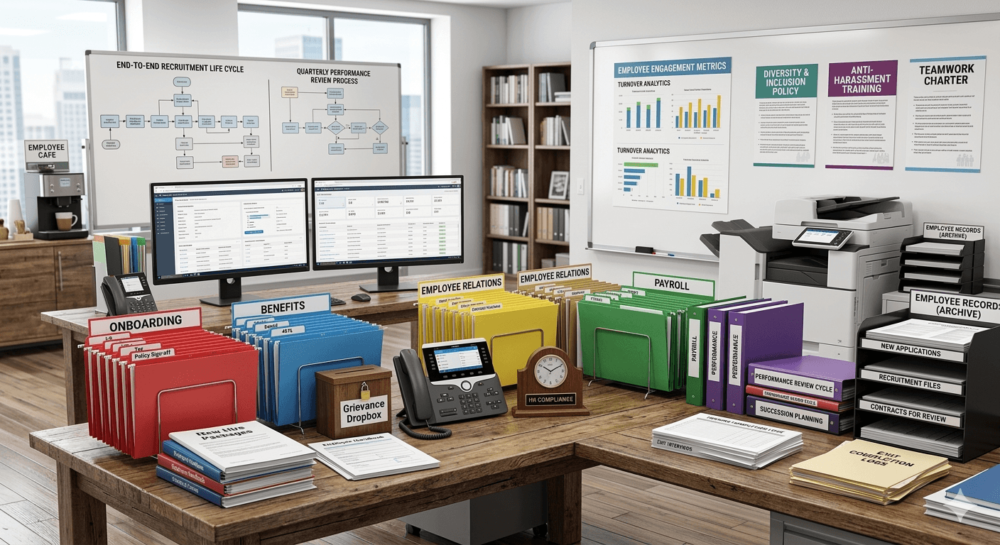 Team reviewing information together during a planning session